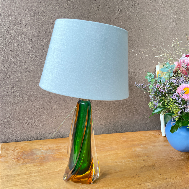 Vintage grüne Murano Lampe