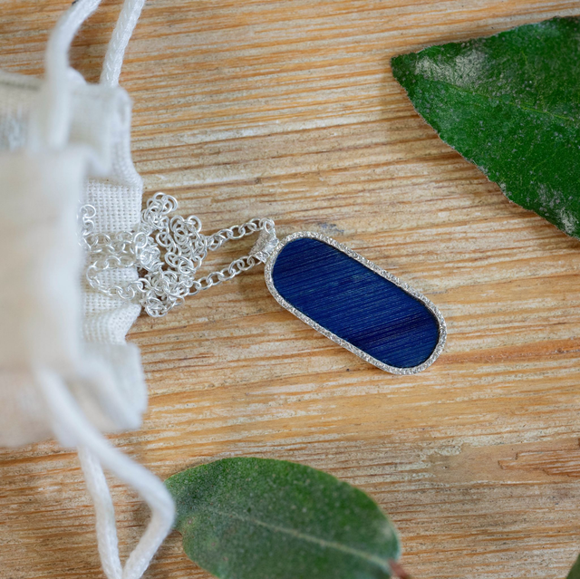 Pendentif Sigilla - Argent, bleu