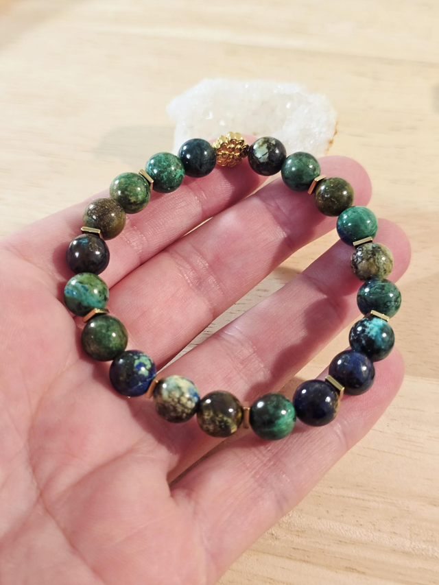 Bracelet Azurite Malachite 0,8 cm