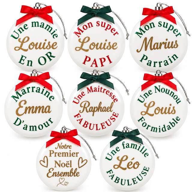 « Les boules de Noël personnalisées – Un prénom, un message, une émotion ❤️ »