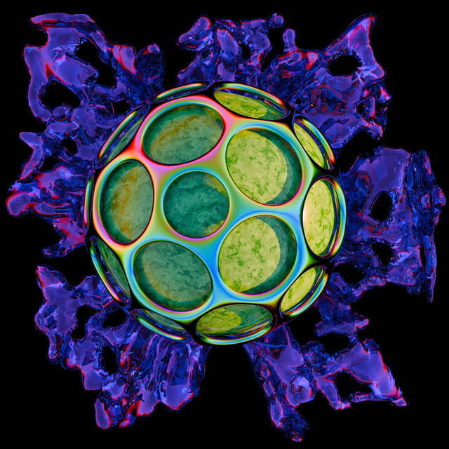 SPLASH POURPRE  40X40CM