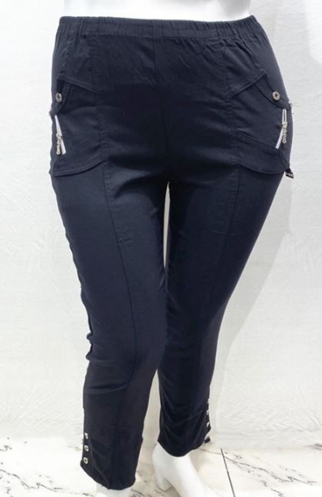 pantalon noir poches zip