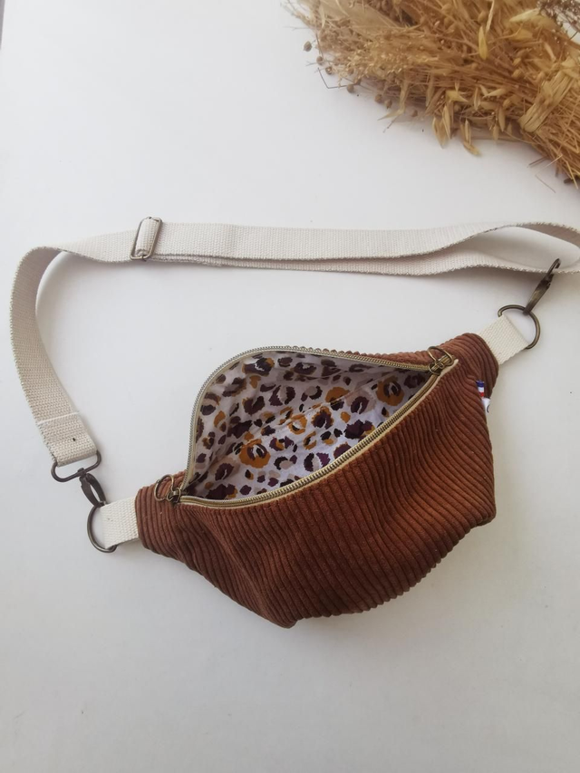 Banane THELMA velour marron 