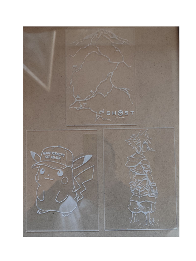 Feuille acrylique gravée