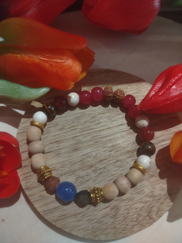 💗 Appréciation – Œil de Tigre & Rhodonite rose