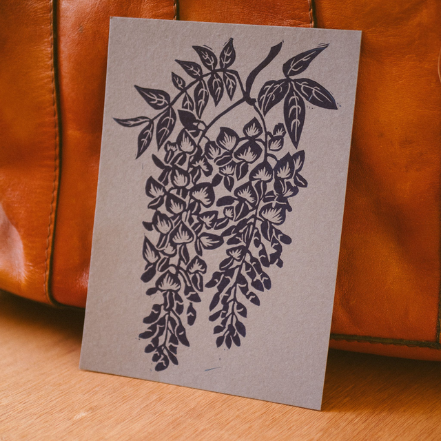 Linogravure - Glycine - A6