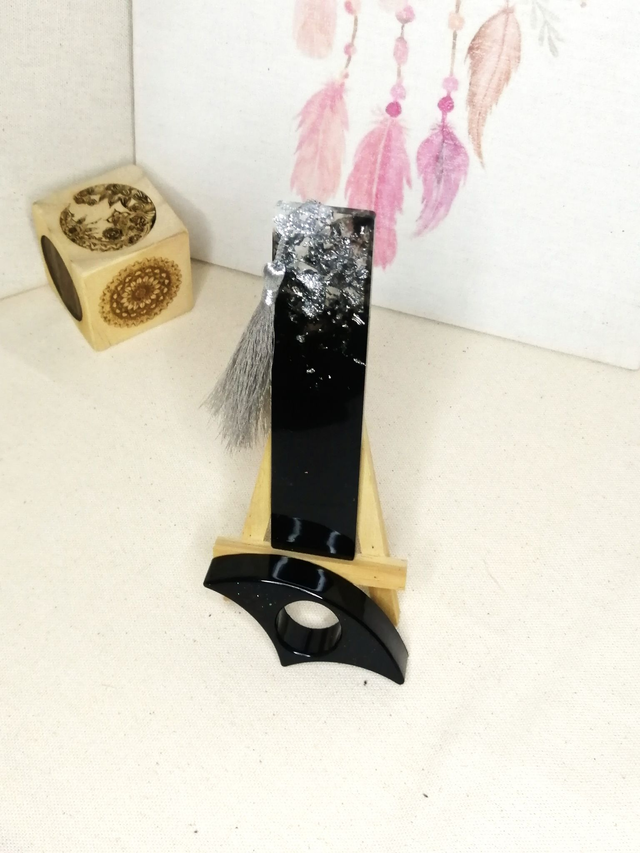 Duo élégant en résine - Marque-page et bague de lecture - personnalisable sur demande