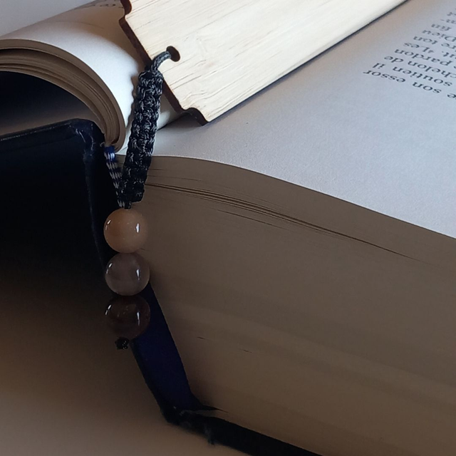 Marque-pages en bambou et Bois fossile