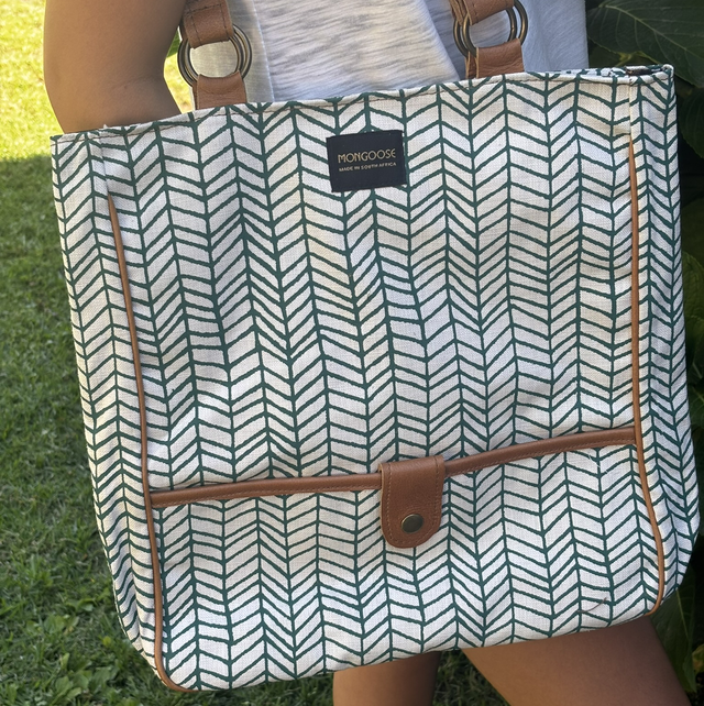 Jemsi Bag Fishbone Green/Natural