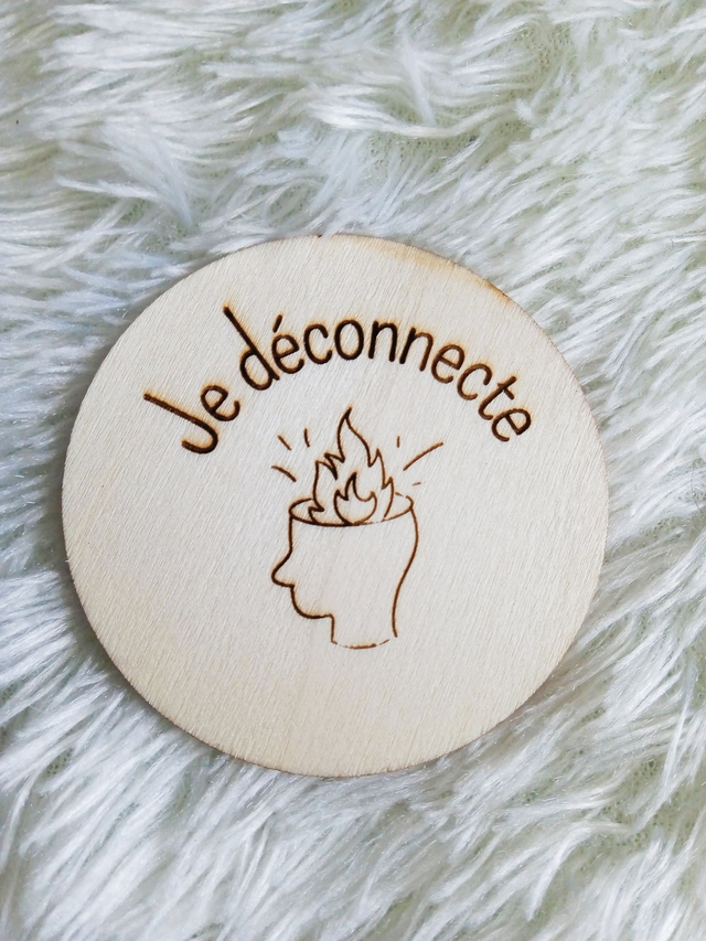 Disque accessoire &quot;Je déconnecte&quot; pour panneau de porte interchangeable By Romalysa