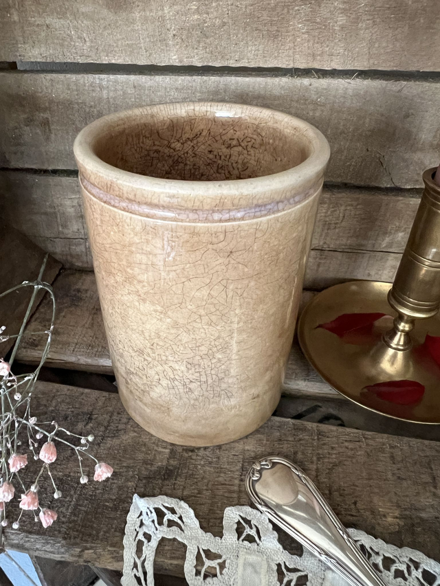 FELIX - Pot de confiture patiné Felix Potin MM signé Lunéville