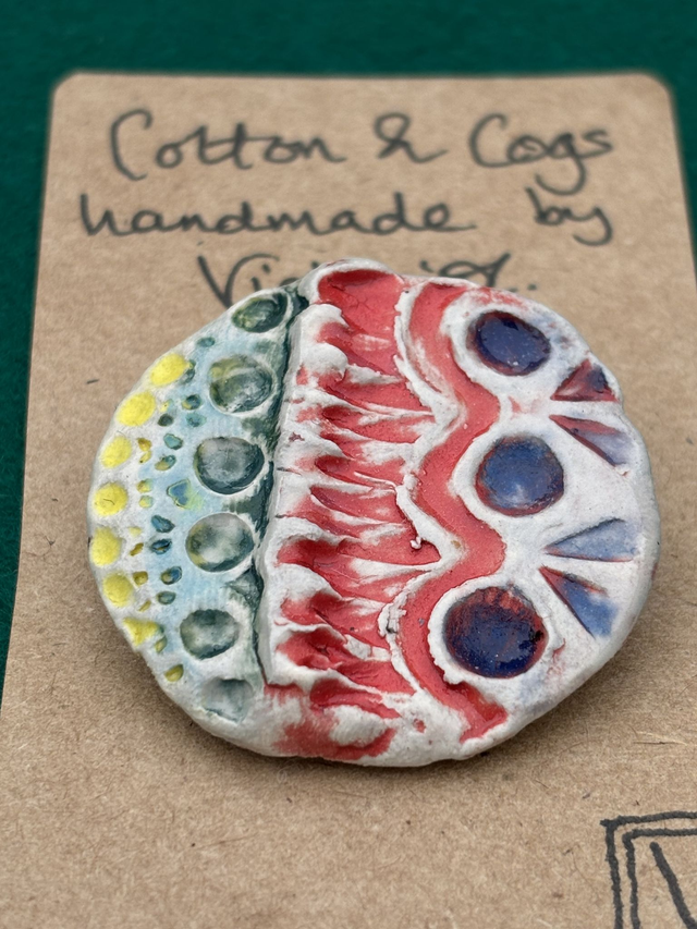 Ceramic Brooch - Colours and Textures
