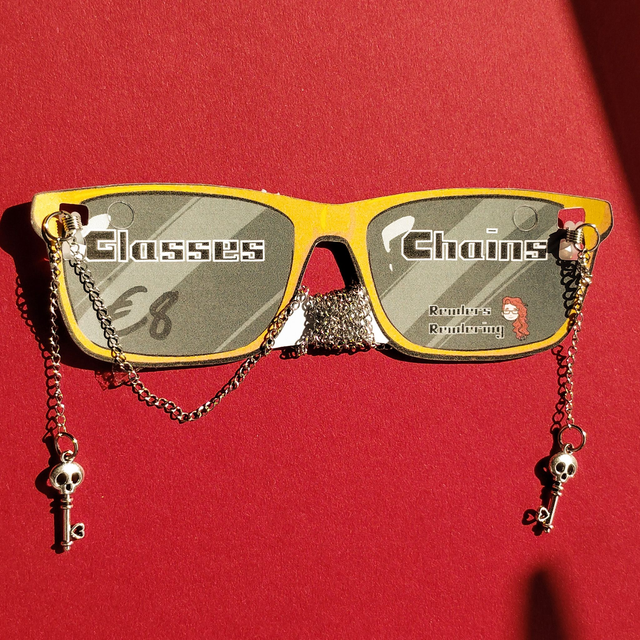 Sliver - key charm - Glasses Chain      [GCH-ALT-S-KC]