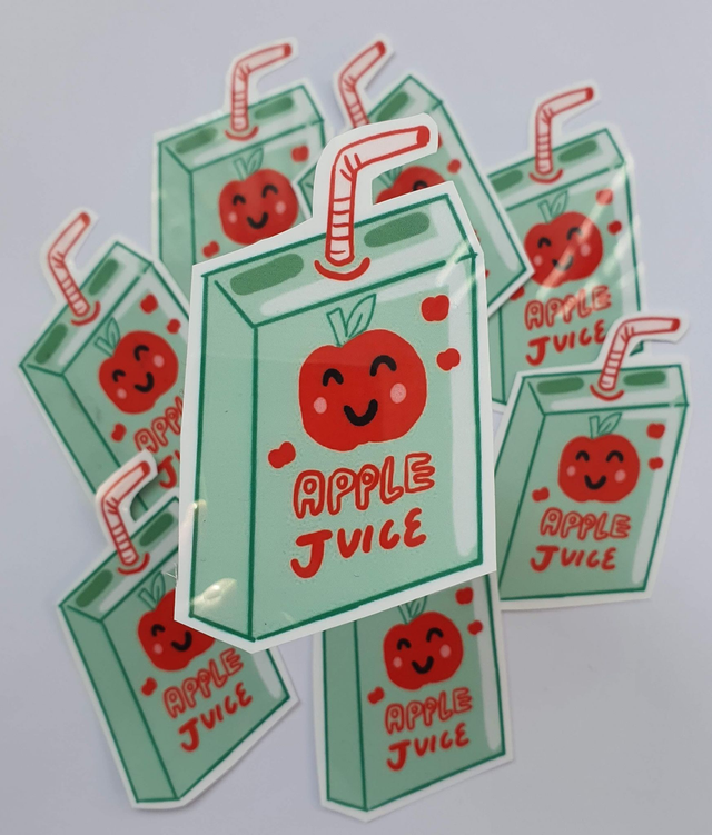 Apple juice vinyl sticker