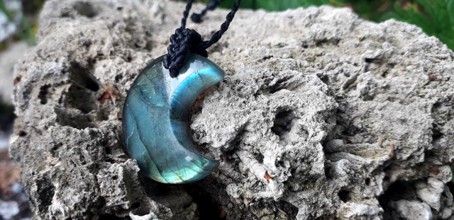 Collier lune • labradorite 