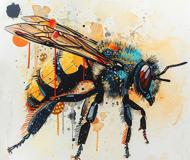 Bee design mug and coaster set