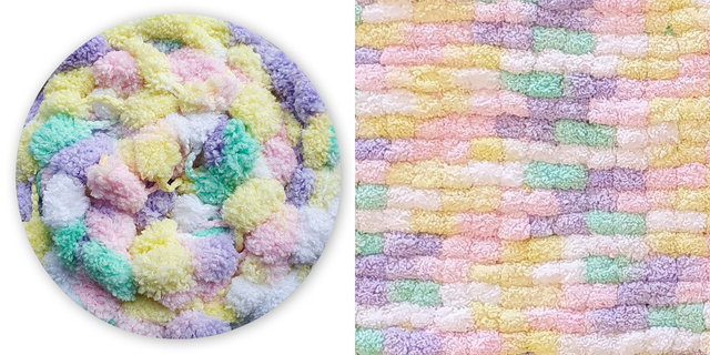 James C Brett Munchkin Pom Pom Yarn MK03 Rainbow Drops