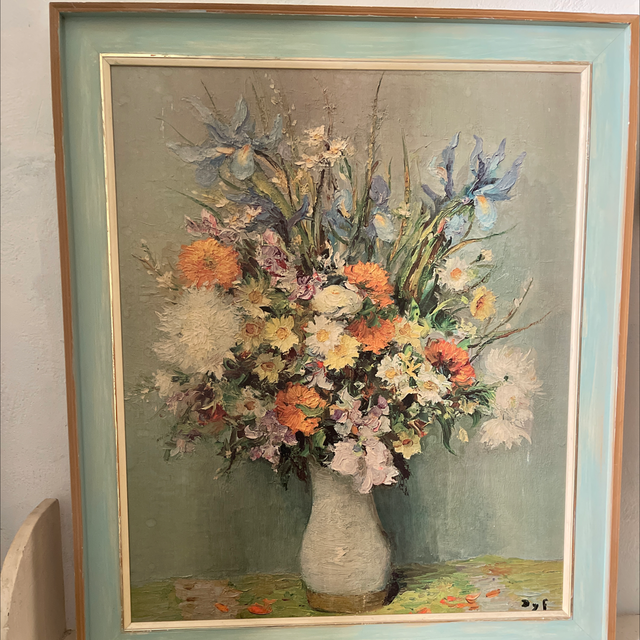 Blumen Stilleben Druck Holzrahmen