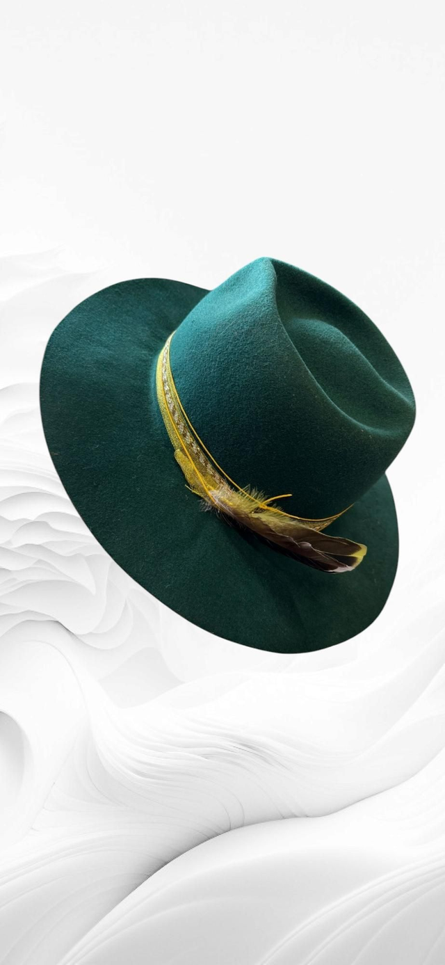 Green aeroplane fedora
