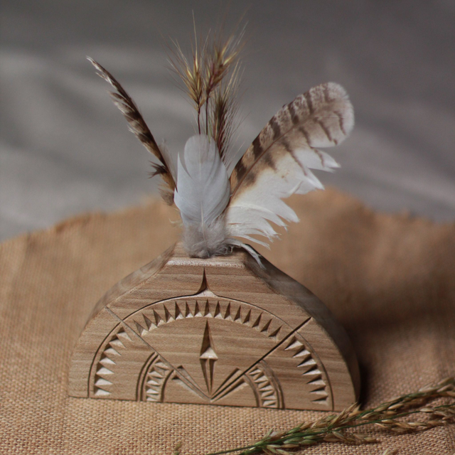 Soliflore / porte plume Noyer