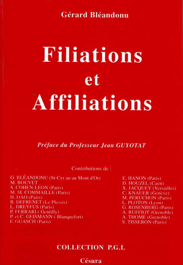 Filiations et Affiliations de Gérard Bléandonu