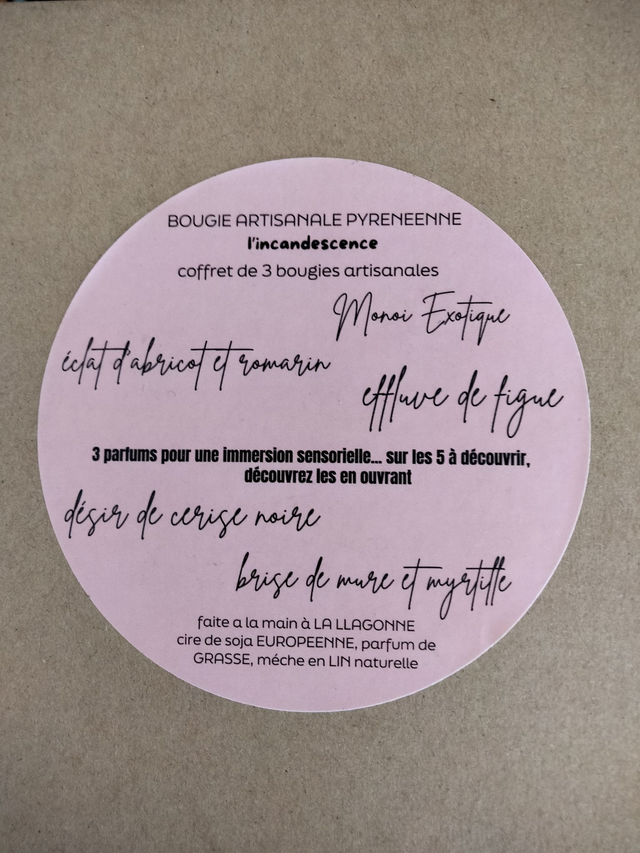 Coffret surprise 3 bougies