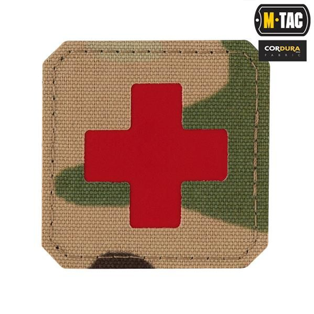 M-Tac Aufnäher Medic Cross Laser Cut Multicam/Red
