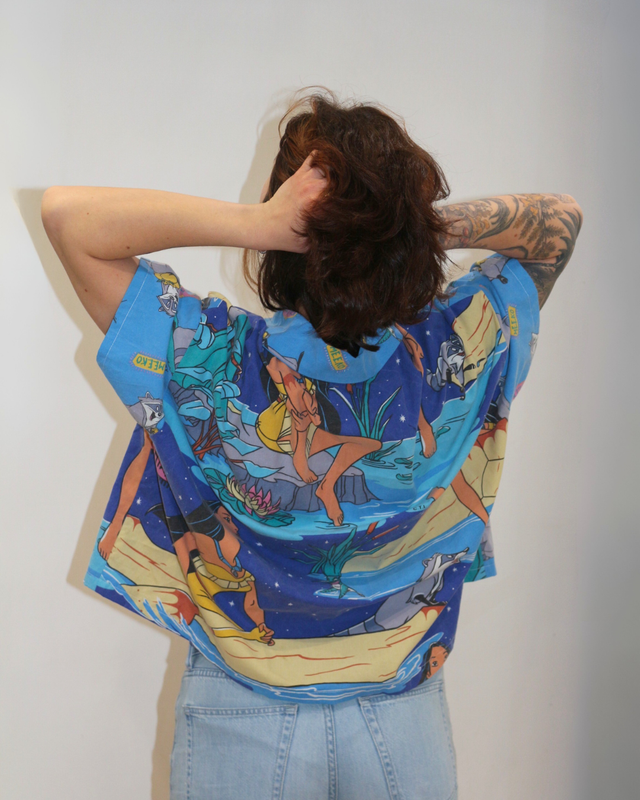 🍃 Chemise Upcyclée – « L'Esprit de la Nature Pocahontas » – Taille 44