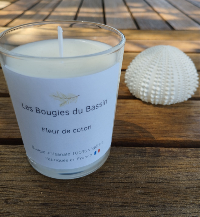 Fleur de Coton - Bougie artisanale - plus de 30 heures de combustion
