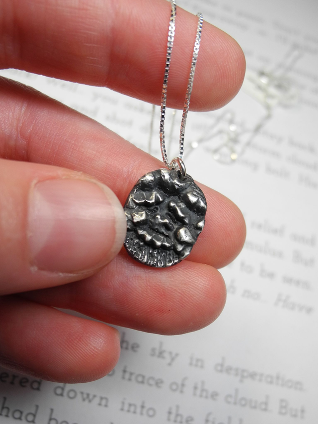 Gerald the thundercloud - cast silver pendant with fine silver chain - selflove necklace