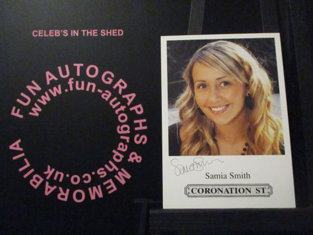 Samia Smith (Maria Connor) Original Coronation Street Pre-Print Cast Card