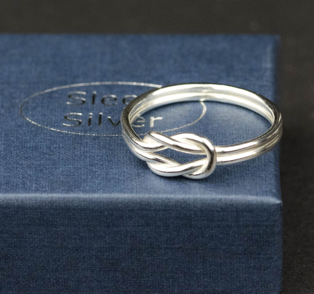 Silver Reef Knot Ring