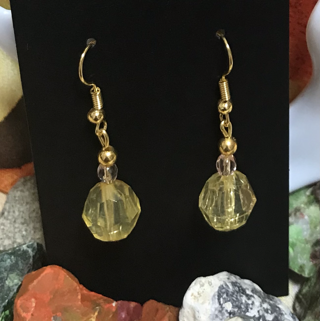 Yellow Dangling Earrings- YDE26