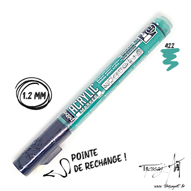 PEBEO - MARQUEUR ACRYLIQUE 1,2mm - VERT EMERAUDE - PB006422