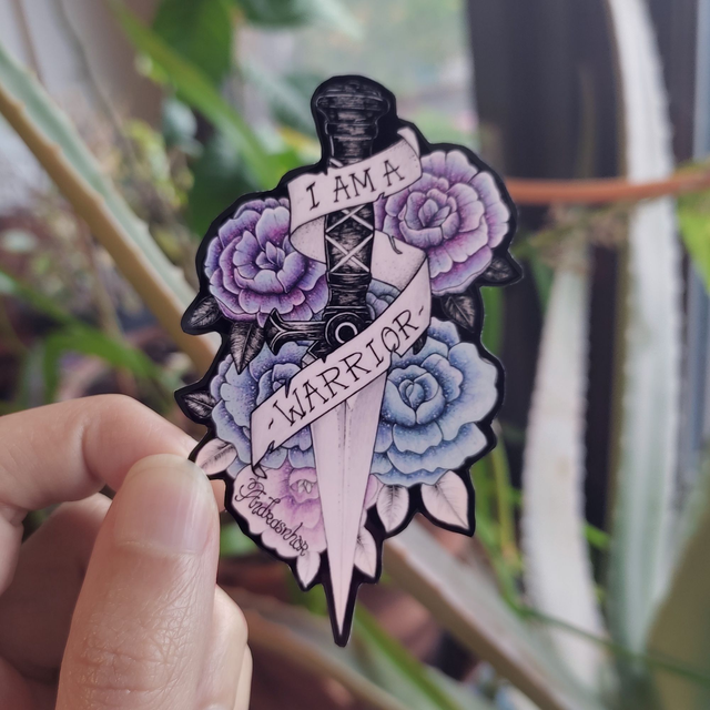 Sticker ~ Warrior dagger and roses 🗡️