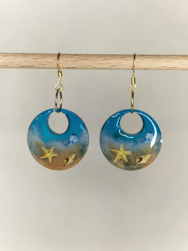 Boucles rondes "Océan"