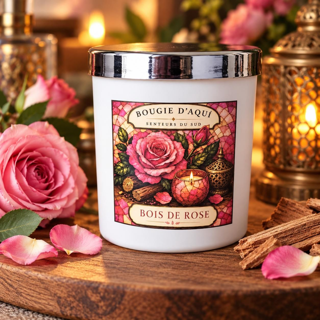 Bougie parfumée Bois de Rose – 150 g