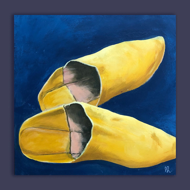 petit tableau babouches 2 20X20