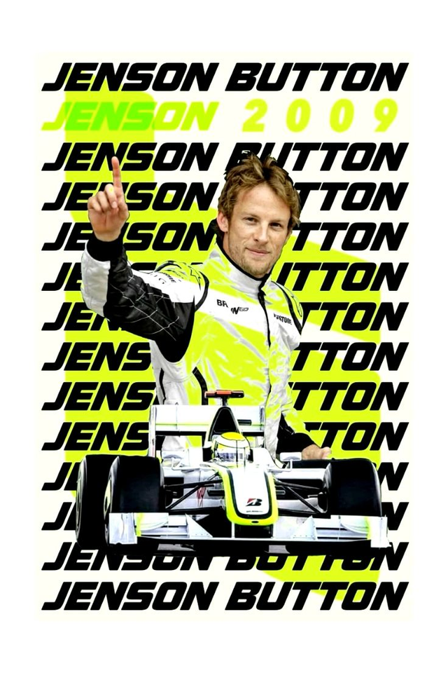 Jenson Button F1 Brawn Sports Art Print