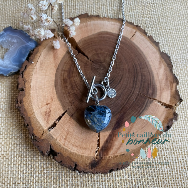 Collier Cœur de Protection en Piétersite