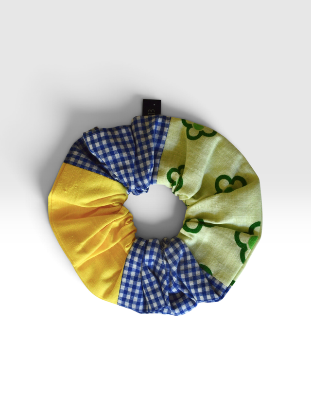 Patchwork cotton scrunchie