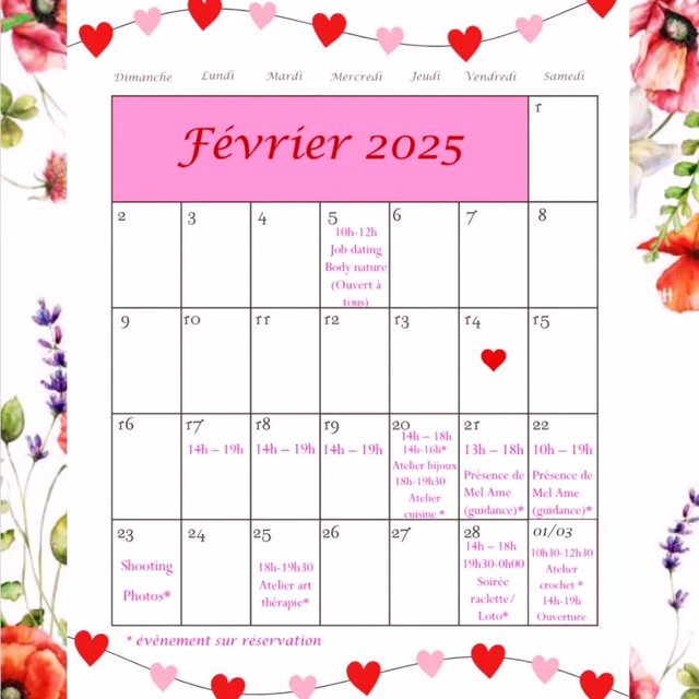 Planning de février 2025