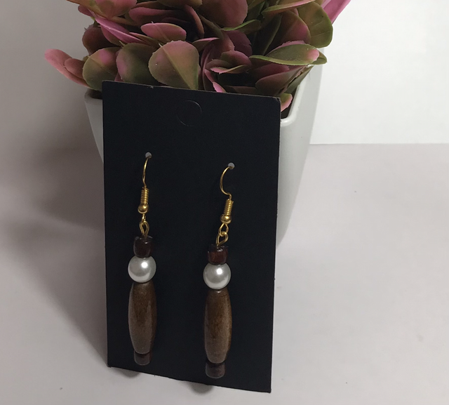Brown Wood Earrings- BWE2575