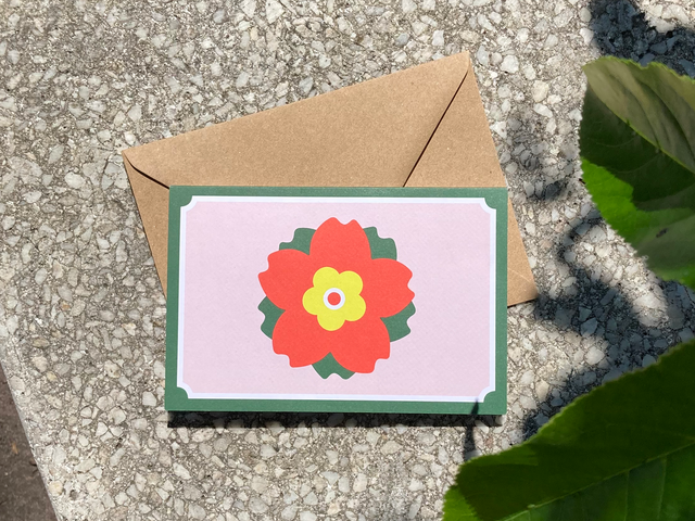 Fleur de cerisier, carte double