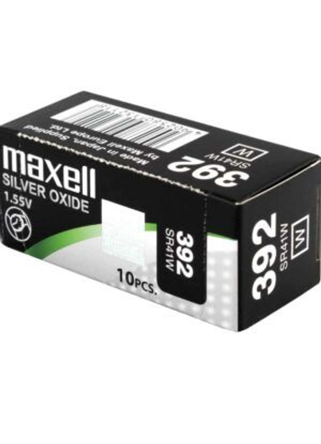 392 (SR41W) Maxell Watch Battery (Pack 10)