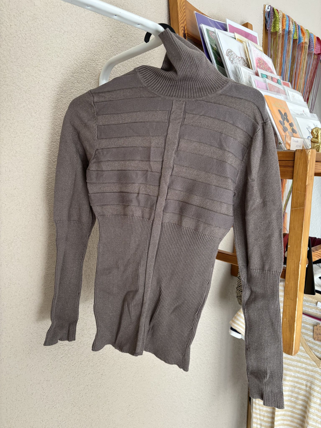 Pull brillant beige Morgan de Toi (203)