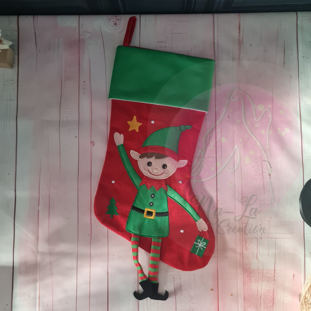 Chaussette/ Botte de Noël ✨ Collection Lutin Malicieux unique, comme vous 