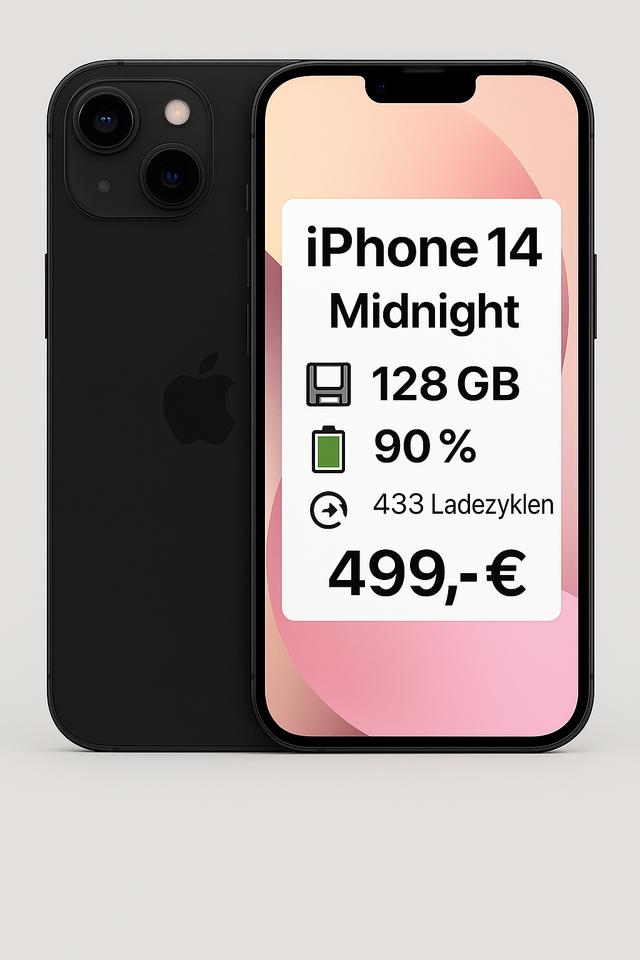 📱 Apple iPhone 14 – 128 GB – Midnight (gebraucht)