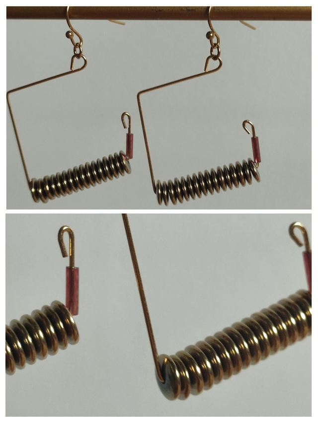 Boucles d&#039;oreilles carrées, hématite doré -sans nickel 