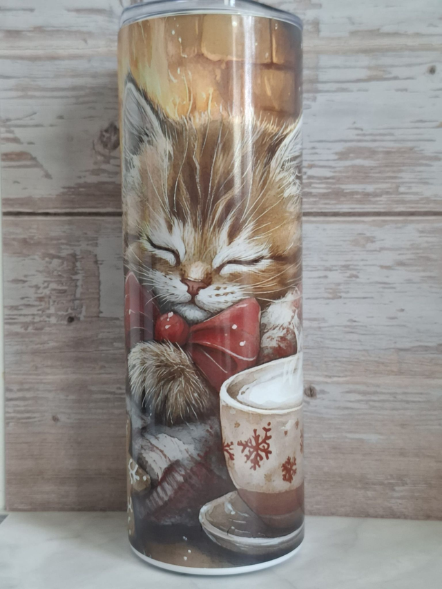 Gourde Canette chaton coin du feu